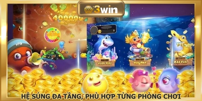 Hệ súng đa tầng, phù hợp từng phòng chơi